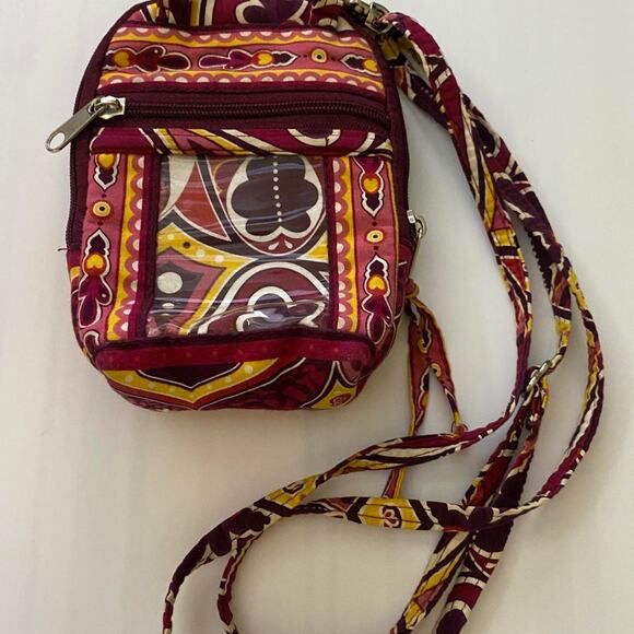 Stephanie Dawn manufacture Vera Bradley Paisley ID Crossbody adjustable strap - Picture 1 of 8